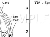 Vehicle Rear End Diagram for 2002 Mercury Villager  3.3 V6 GAS