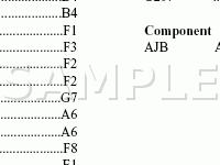 Body Component Locations Diagram for 2003 Lincoln Aviator  4.6 V8 GAS