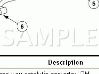 Exhaust System Diagram for 2003 Ford Crown Victoria  4.6 V8 CNG