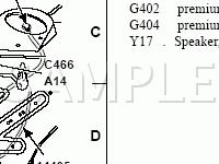 Components Behind Rear Seats Diagram for 2003 Ford Crown Victoria  4.6 V8 GAS