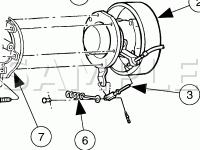 Parking Brake Components Diagram for 2003 Ford E-350 Econoline  5.4 V8 CNG