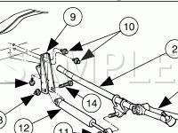Steering Linkage Components Diagram for 2003 Ford E-150 Econoline  5.4 V8 GAS