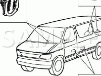 Speaker Locations Diagram for 2003 Ford E-250 Econoline  5.4 V8 CNG