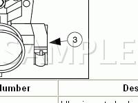 Throttle Body Components Diagram for 2003 Ford ZX2  2.0 L4 GAS