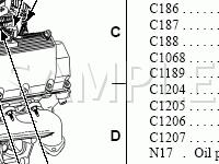 Engine Control Sensors, Ignition Coils and Fuel Injectors Diagram for 2003 Ford F-250 Super Duty Pickup  6.8 V10 GAS