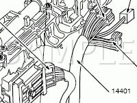 Steering Column Component Locations Diagram for 2003 Mercury Marauder  4.6 V8 GAS