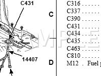 Vehicle Floor Diagram for 2003 Mercury Sable  3.0 V6 GAS