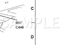 Behind Rear Seats Diagram for 2003 Mercury Sable  3.0 V6 GAS