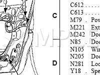 Right Front Door Diagram for 2003 Mercury Sable  3.0 V6 FLEX