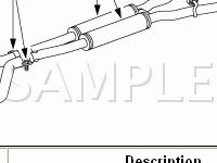 Exhaust System Diagram for 2003 Ford Thunderbird  3.9 V8 GAS