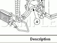 Transaxle Cooling System,w/ Trailer Towing Package Diagram for 2003 Ford Windstar  3.8 V6 GAS