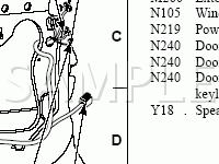 Right Front Door Diagram for 2004 Ford Crown Victoria  4.6 V8 GAS