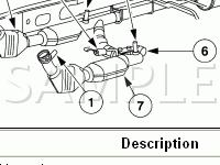 Exhaust System Diagram for 2004 Ford E-150 Econoline  4.6 V8 GAS