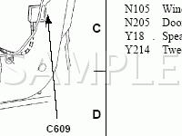 Right Front Door Diagram for 2004 Ford Escape  2.0 L4 GAS