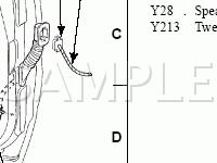 Left Front Door Diagram for 2004 Ford Escape  2.0 L4 GAS
