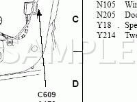 Right Front Door Diagram for 2004 Ford Escape  3.0 V6 GAS