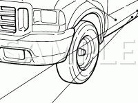 Fuel System Component Location Diagram for 2004 Ford Excursion  5.4 V8 GAS