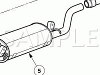Exhaust System Diagram for 2004 Ford Explorer  4.6 V8 GAS