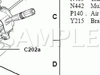 On Steering Column Component Location Views Diagram for 2004 Ford Explorer  4.6 V8 GAS