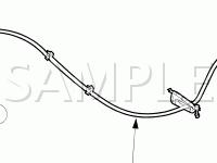 Rear Wheel Parking Brake System w/Drum Brakes Diagram for 2004 Ford Focus ZX5 2.0 L4 GAS