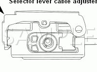 Selector Lever Cable Adjuster Diagram for 2004 Ford Focus ZX3 2.3 L4 GAS