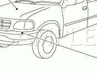Daytime Running Lamps System Diagram for 2004 Ford F-150 Pickup Heritage 4.2 V6 GAS