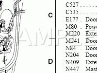 Left Front Door Diagram for 2004 Ford F-150 Pickup Heritage 4.2 V6 GAS