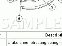 Parking Brake Rear Wheel Components Diagram for 2004 Ford F-350 Super Duty Pickup  6.0 V8 DIESEL