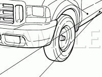 Fuel System Component Location Diagram for 2004 Ford F-550 Super Duty Pickup  6.8 V10 GAS