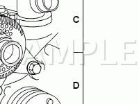 Engine Compartment Components Diagram for 2004 Ford F-550 Super Duty Pickup  6.8 V10 GAS