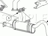 Muffler Assembly Diagram for 2004 Ford F-550 Super Duty Pickup  6.8 V10 GAS