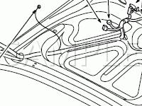 Luggage Compartment Component Locations Diagram for 2004 Mercury Marauder  4.6 V8 GAS