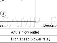 Auxiliary Climate Control Housing Diagram for 2004 Mercury Mountaineer Premier 4.0 V6 GAS
