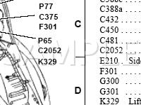 Behind Rear Seats Diagram for 2004 Mercury Sable  3.0 V6 FLEX