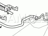 Power Steering System View, 2V Engine (CII Pump) Diagram for 2004 Ford Taurus  3.0 V6 FLEX