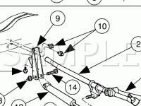 Steering Linkage Components Diagram for 2005 Ford E-150 Econoline  4.6 V8 GAS
