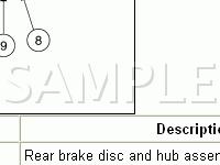 Rear Disc Brake System Components Diagram for 2005 Ford E-150 Econoline  5.4 V8 GAS