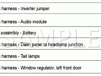Wire Harness Diagram for 2005 Ford Escape Hybrid 2.3 L4 ELECTRIC/GAS