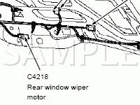 Liftgate Component Locations Diagram for 2005 Ford Focus ZX4 ST 2.3 L4 GAS