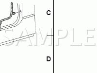 L/H Floor Pan Wiring Harness and Connectors Diagram for 2005 Ford F-250 Super Duty Pickup  5.4 V8 GAS