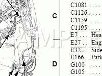 Engine Compartment Diagram for 2005 Ford F-350 Super Duty Pickup  5.4 V8 GAS