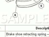 Parking Brake Rear Wheel Components Diagram for 2005 Ford F-250 Super Duty Pickup  6.0 V8 DIESEL