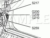 Instrument Panel and Console Diagram for 2005 Mercury Mariner Premier 3.0 V6 GAS