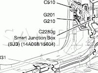 Right Front Diagram for 2005 Mercury Montego  3.0 V6 GAS