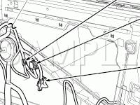 Left Rear Door Diagram for 2005 Mercury Montego  3.0 V6 GAS