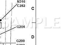 RH A Pillar Diagram for 2005 Mercury Mountaineer  4.0 V6 GAS