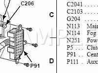 Behind Dash Panel, LH Side Diagram for 2005 Ford Ranger XL 3.0 V6 GAS