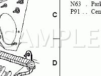 Under Dash Panel, Driver Side Diagram for 2005 Ford Taurus  3.0 V6 GAS