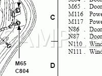 Rear Door Diagram for 2005 Ford Taurus  3.0 V6 GAS