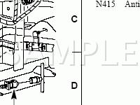 LH Engine Compartment Diagram for 2005 Ford Thunderbird  3.9 V8 GAS